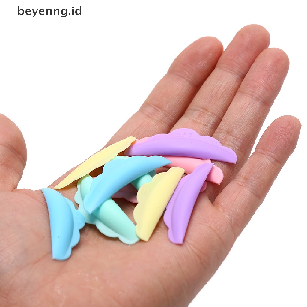 Beyen 5pasang Silikon Eyelash Perm Pad Colorful Eyelashes Batang Penjepit Bulu Mata Aksesoris ID