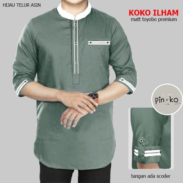 PIK - Koko Kurta Ilham L, XL/ Pakaian Muslim Pria/ Koko Kurta Pria/ Koko Pria Dewasa