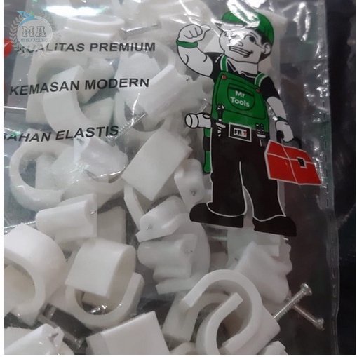 Klem Kabel Paku Beton No 5mm 6mm 7mm 8mm 9mm 10mm 11mm 12mm Isi 40Pcs Kuat Tidah Mudah Patah  Murah