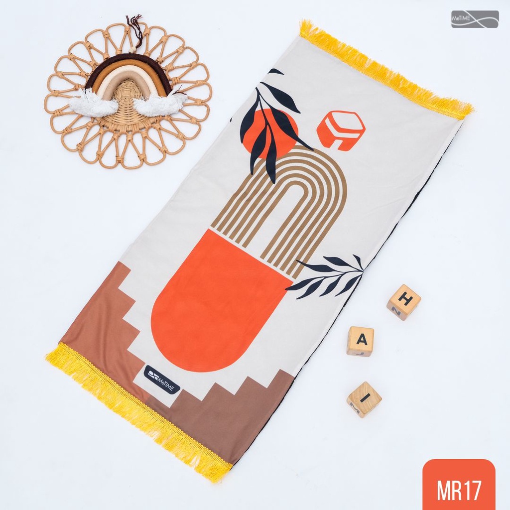 Sajadah MeTIME Renda - Sajadah Tebal - Alas Sholat Empuk - Sejadah Printing - Sajadah Series Boho - 