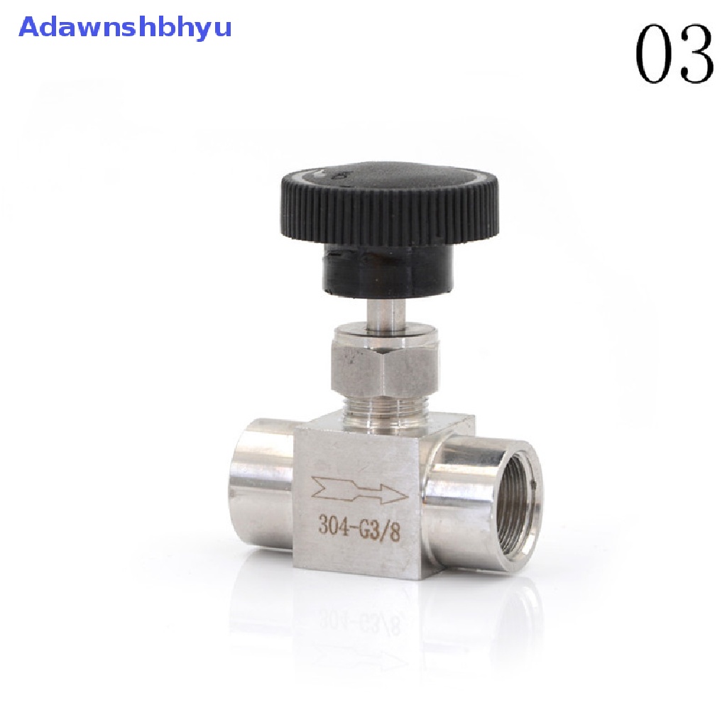 Adhyu 3per8 &quot;BSP Female Drat Stainless Flow Control Shut Off Valve Air Minyak Gas ID