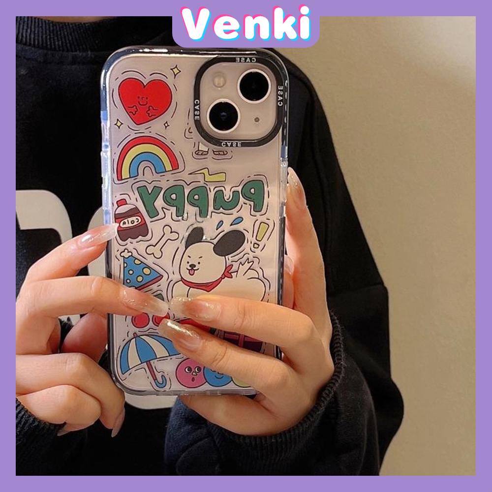 Case iPhone 11 Thicken Soft Silicone Big Hole Case Cute Cartoon Dog Camera Protection Shockproof Back Cover Compatible for iPhone 14 13 12 11 Pro Max 7 8 Plus X XR XS