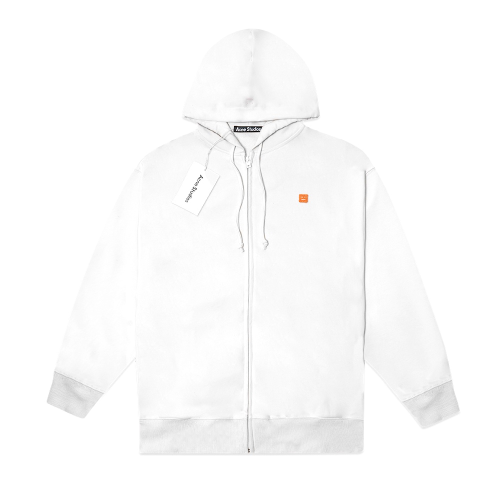 ASD Patch Zip-Up Hoodie White