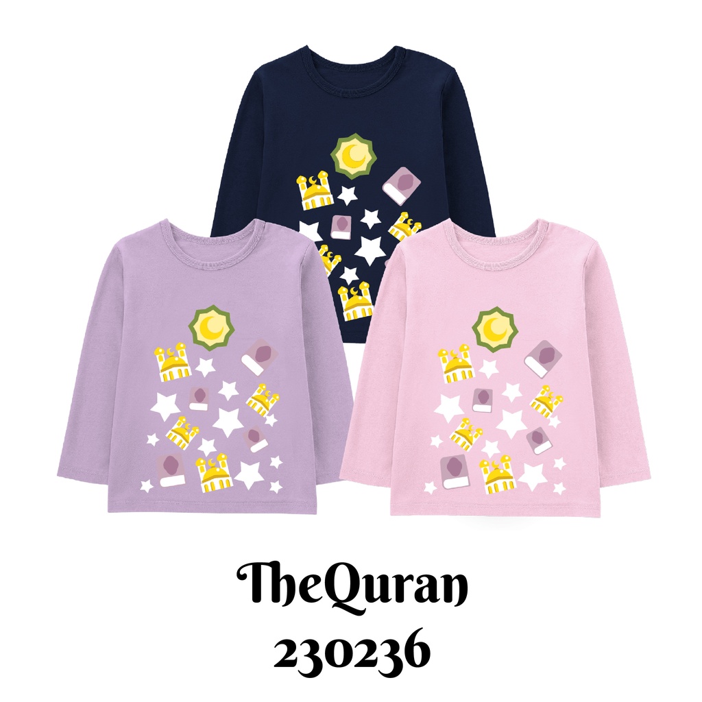 Kaos Muslim Lengan Panjang The Gold Quba Series Size Bayi Sampai Dewasa Bahan Katun Combed 30s Premium