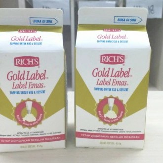 

Rich Whip Topping Gold Label 454gr (Gratis MRJELLY Ekonomis 1 Sachet)