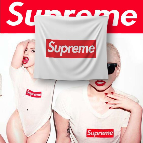 BENDERA WALL FLAG SUPREME RED BOX LOGO - 60 X 90 CM