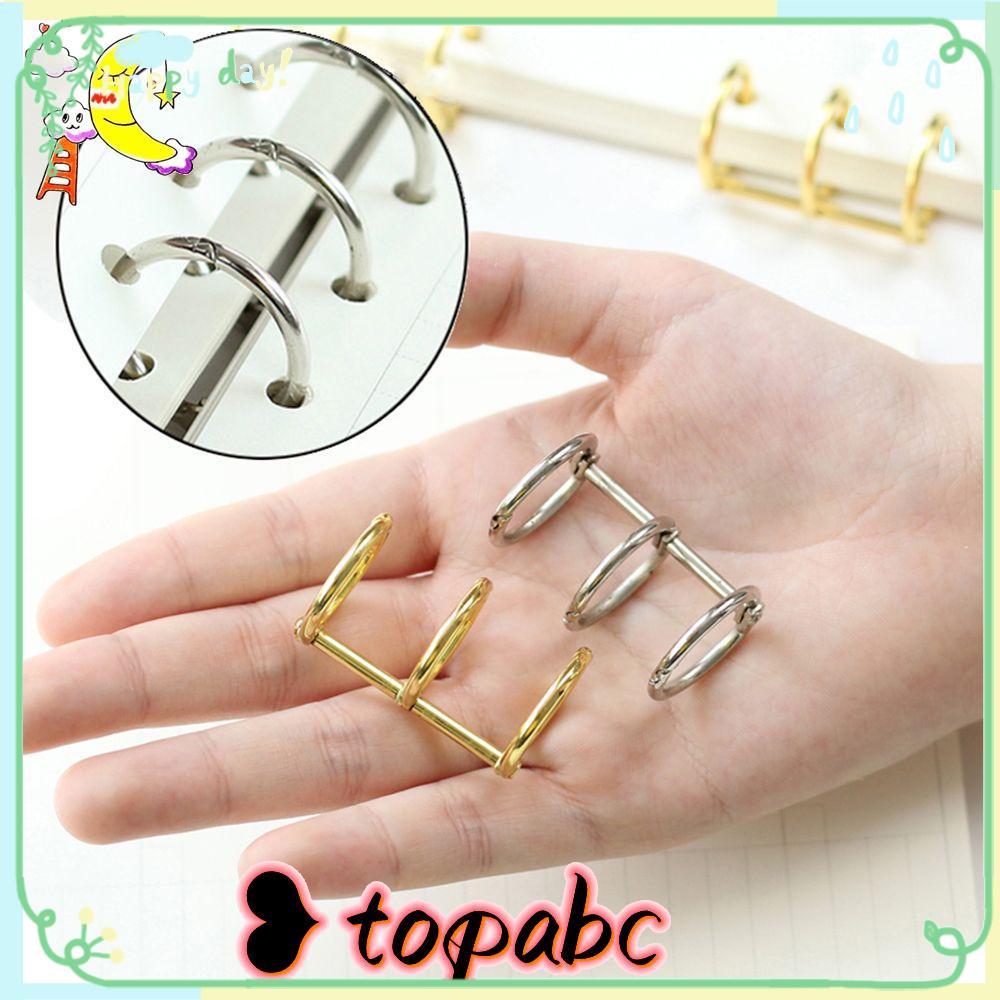 Top 2Pcs/Lot Cincin Daun Longgar Lingkaran Kalender Klip Scrapbook Logam