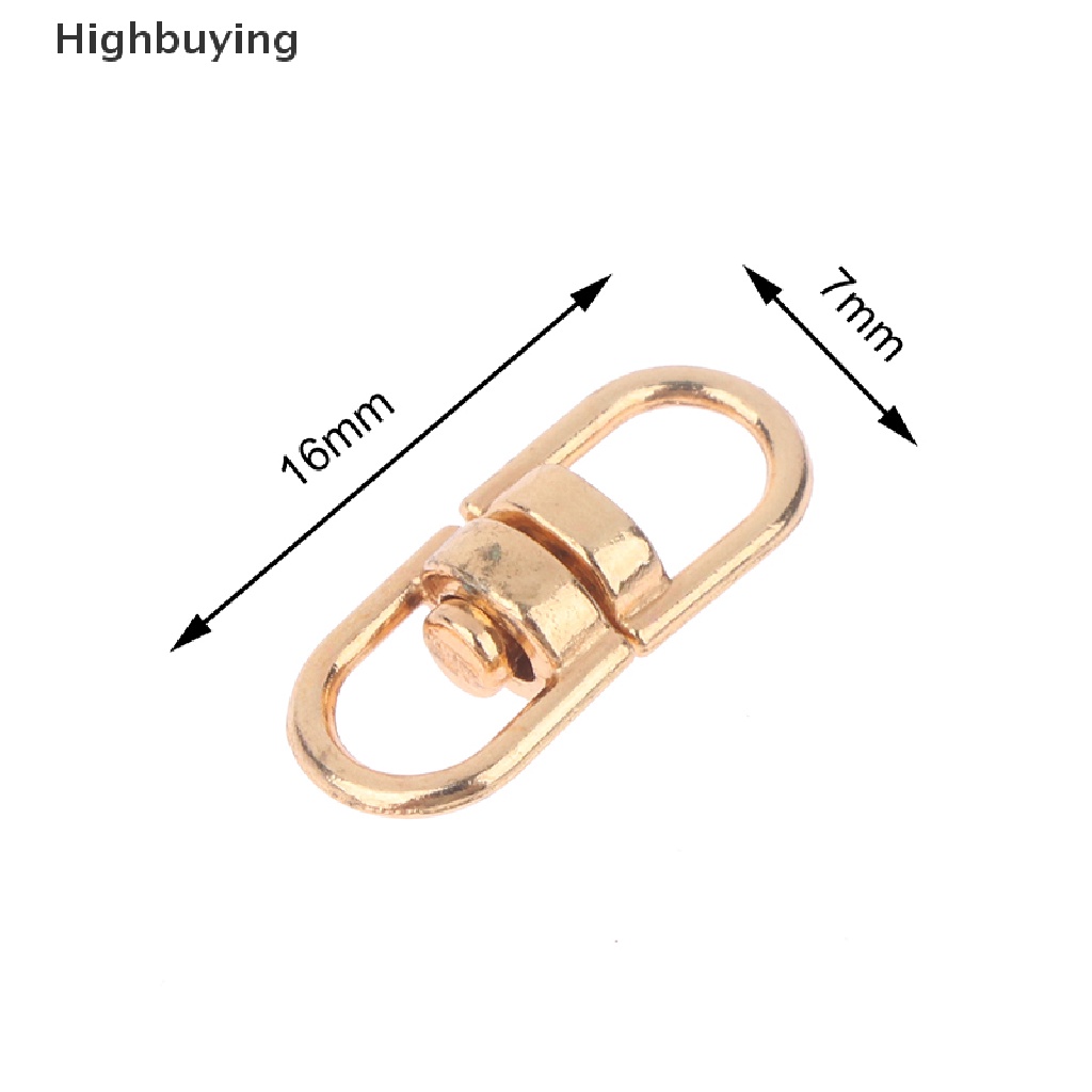 Hbid 20pcs Zinc Alloy Rotate Buckle Key Rings 1.6 cm Putar Anjing Gesper Holder Konektor Keyfob DIY Gantungan Kunci Liontin Aksesoris Glory