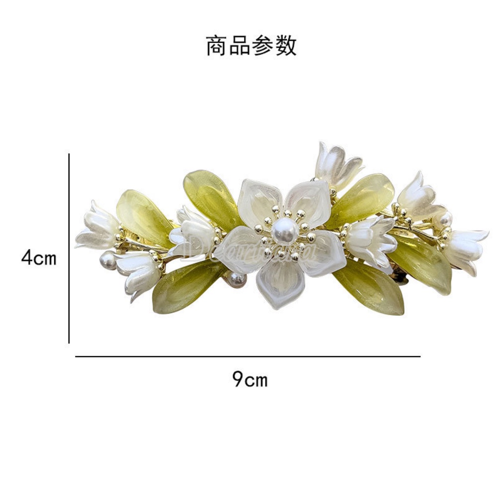 Fashionable High-grade Alloy Hairpin Top Clip Horsetail Clip Bell Orchid Temperament Spring Clip Back Head Hair Clip