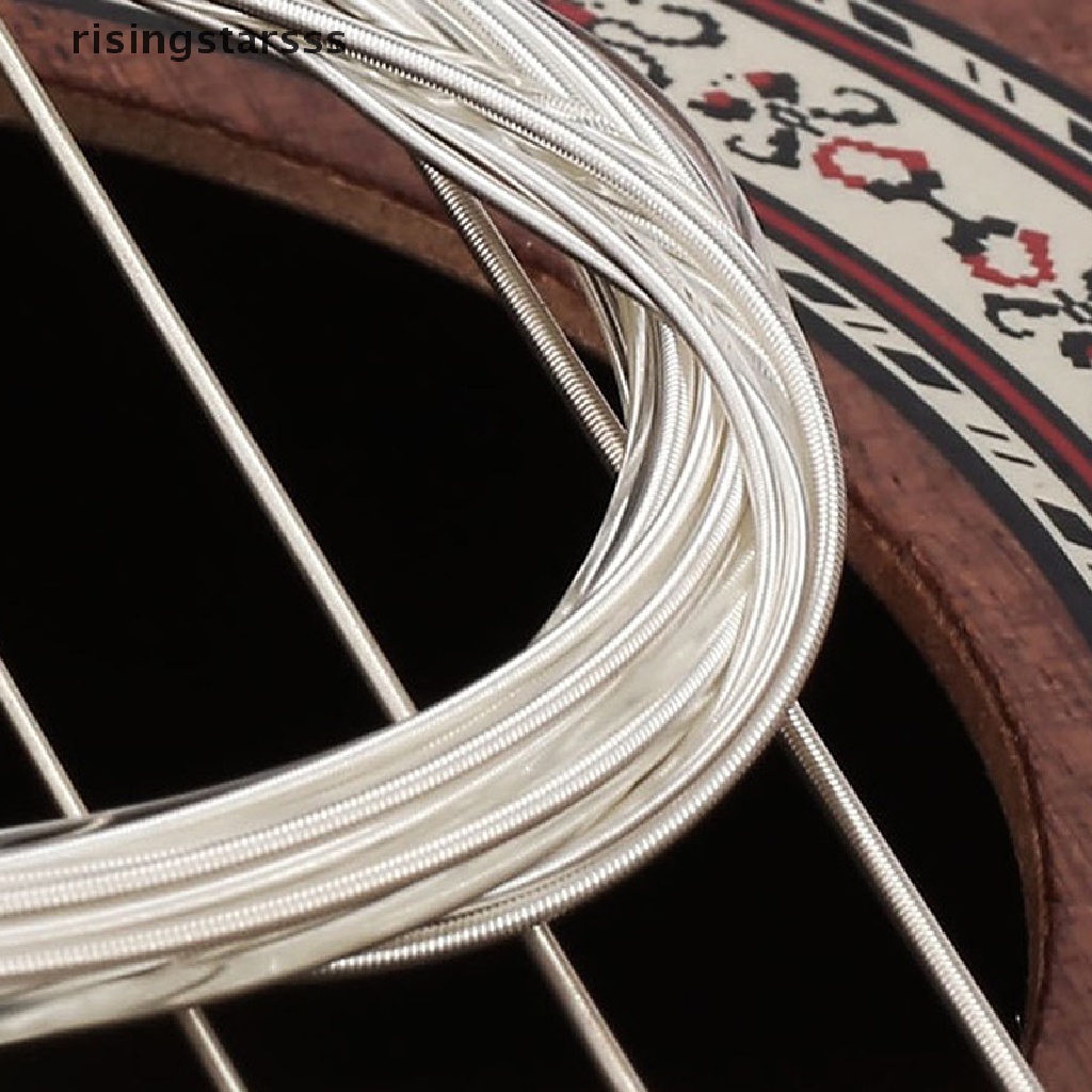 Rsid Span-new 6pc Senar Gitar Klasik Nylon Classical Strings Silver Aksesoris Gitar Jelly
