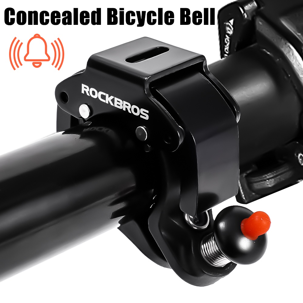 Rockbros Bel Sepeda Stainless Klasik Ultralight Crisp Sound Horn Spring Dial Bike Stang Horn Hemat Energi Concealed Bike Bell MTB Aksesoris Sepeda Alarm Suara Renyah