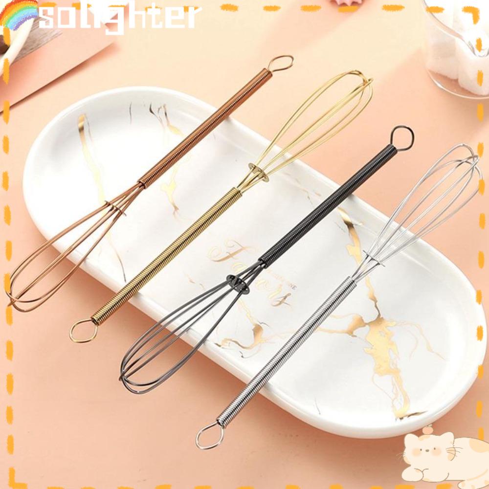 SOLIGHTER 5Pcs Egg Whisk Parts Baking Tools Stainless Steel Blending Cooking Manual Rotary