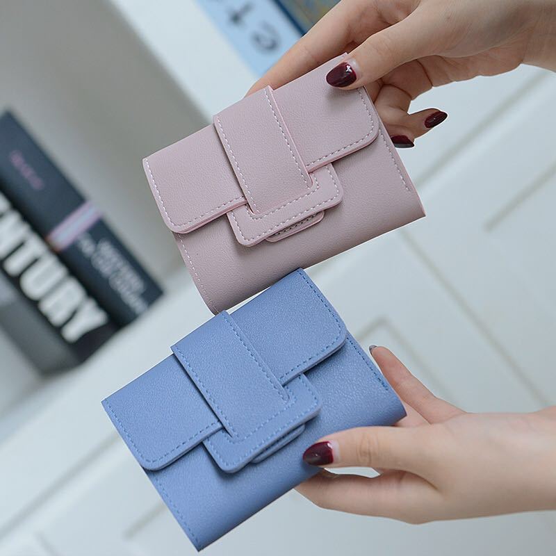 Sera ins dompet baru siswa perempuan Korea fashion bagian pendek lucu kecil portabel mini dompet dompet koin tas kartu