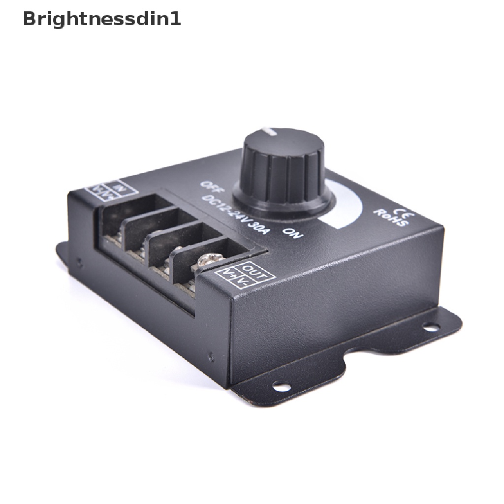 [Brightnessdin1] Dc 12V 24V Saklar Dimmer LED 30A 360W Regulator Tegangan Dimmer Adjustable Butik