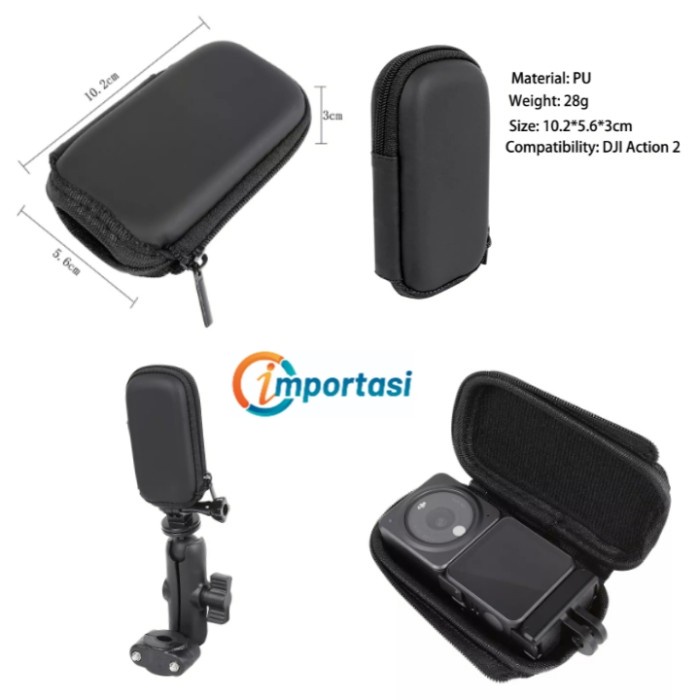 Mini Storage Bag Tas DJI ACTION 2 Waterproof Bottom Hole Case Cover