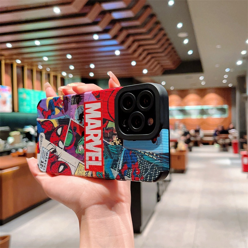 IPHONE Casing Ponsel TPU Fleksibel Dengan Motif Kartun Spiderman Untuk Iphone14 Pro 14 Pro Max11 12 13/6 /7/8plus/Xs Max