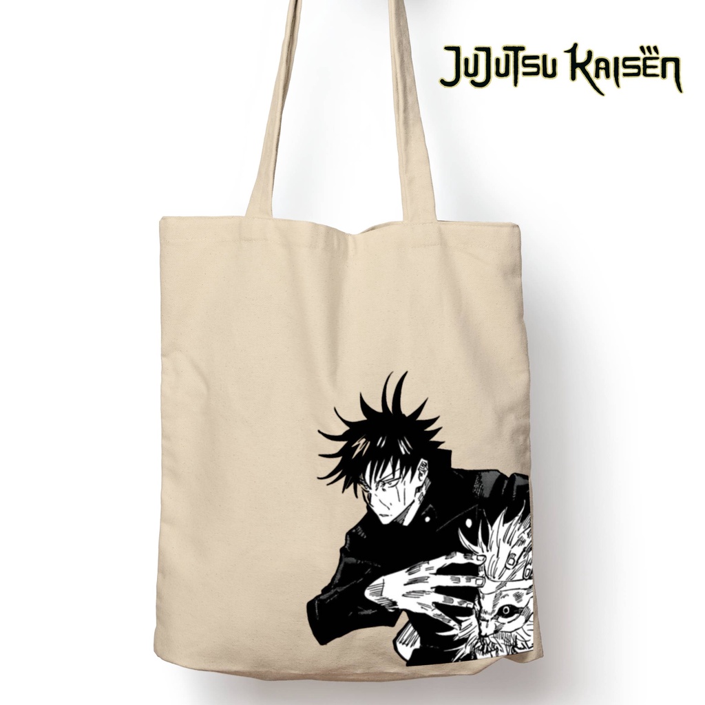 Totebag Anime Jujutsu Kaisen Megumi Tote bag premium Totebag zipper totebag velcro Termurah tote bag resleting