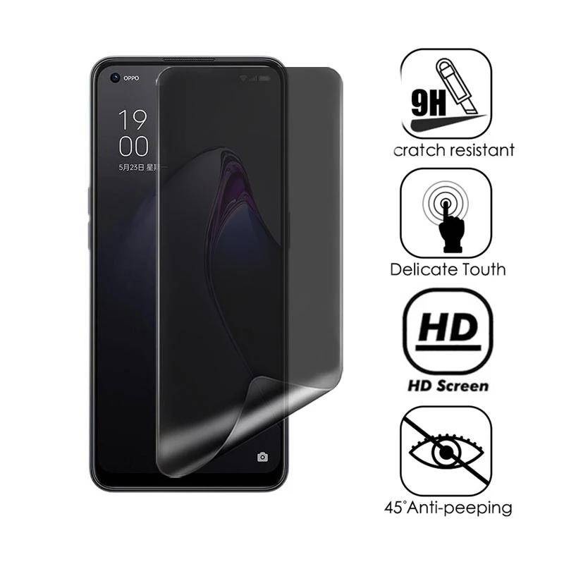 Film Hydrogel Full Cover Anti Spy Untuk OPPO F11 Find X3 X5 K10 Pro Pelindung Layar Privasi Untuk OPPO A1 Pro A17 A1K A31 A5 A9 A53 A54 A57 A73 A74 A76 A77s A91 A92 A93 A95 A96