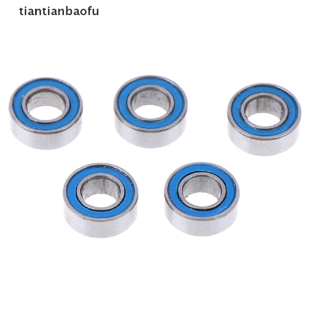 [tiantianbaofu] 5pcs Biru 4 * 8 * 3mm MR84RS MR84-2RS 4x8x3mm Karet sealed ball Bearing Butik