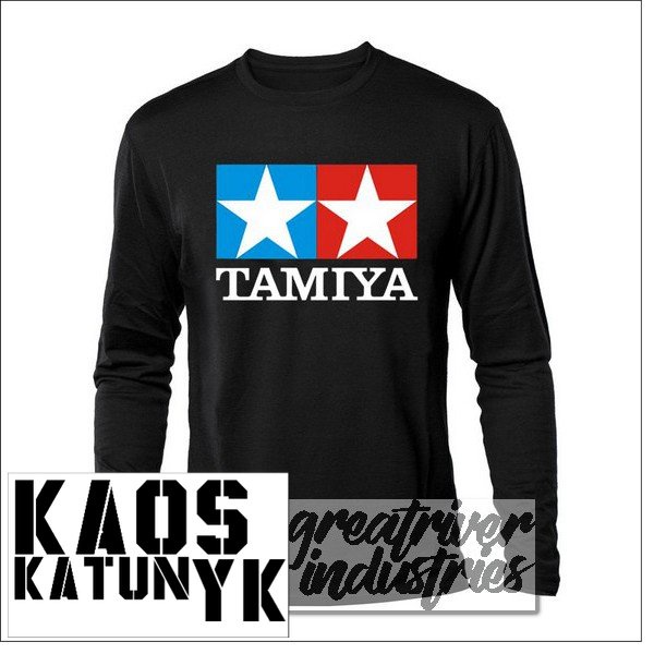 kaos tamiya logo ( lengan panjang ) cotton