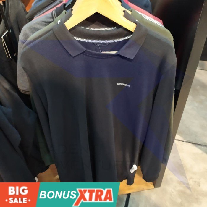 Kaos Polo EIGER1989 Wamba Shirt Black Hitam 91000 6786 Original Cowok KEREN AWET