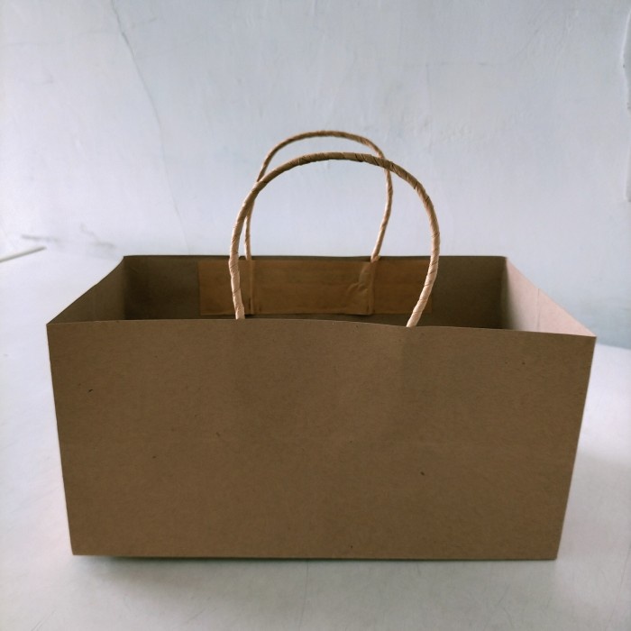 

⭐BISA COD⭐ paperbag coklat 15x29cm t15cm isi 12pc