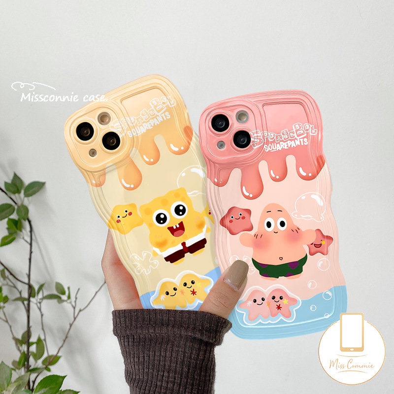 Case Kartun SpongeBob SqruarePants Infinix Hot 10 11s 10s 9 20 12i 10Lite 20s 8 12Pro Hot 9 11 10 12 Play Smart 4 5 6 Plus Note 12 G96 12Pro 10Pro Wavy Edge Cute Patrick Star Case