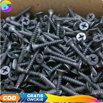 B82 Sekrup 50pc Mur Baut Skrup Baja Gypsum Gipsum 2cm 3cm 4cm 5cm skrup gipsum skrup gypsum sekrup g