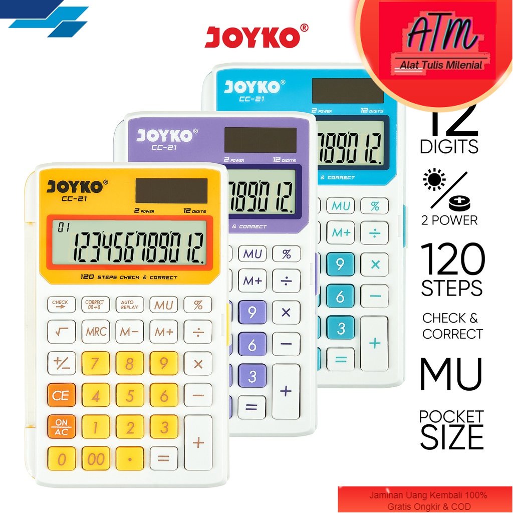 

Calculator Kalkulator Joyko CC-21 12 Digits Check Correct