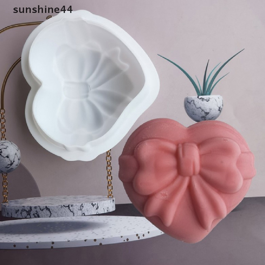 Sunshine Cute Knot Bow Cetakan Silikon Lembut Fondant Resin Art Mould Kue Pastry Tools ID