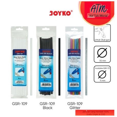 

Glue Stick Refill Lem Bakar Isi Lem Tembak Joyko GSR-109~113 6 PCS