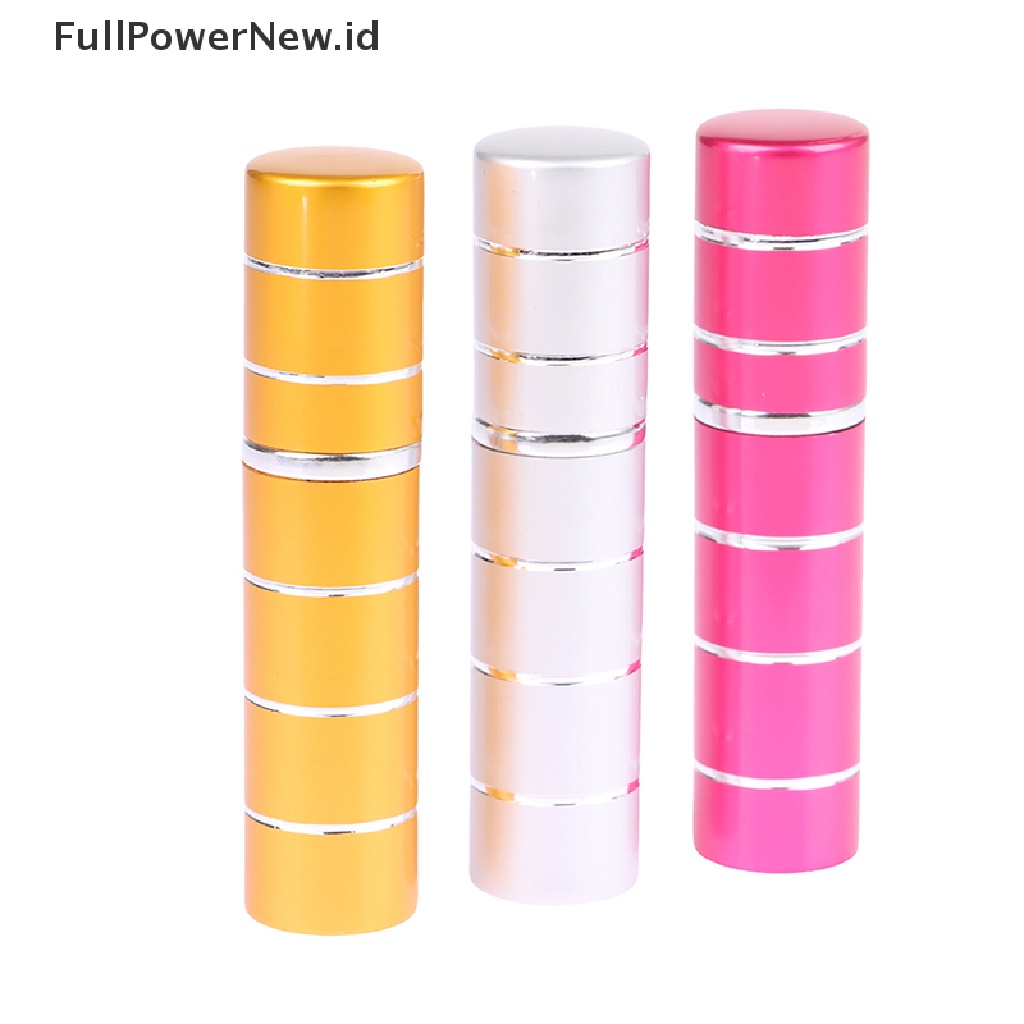 Power 1pc 5ML Botol Kaca Aluminium Travel Kosong Isi Ulang ID