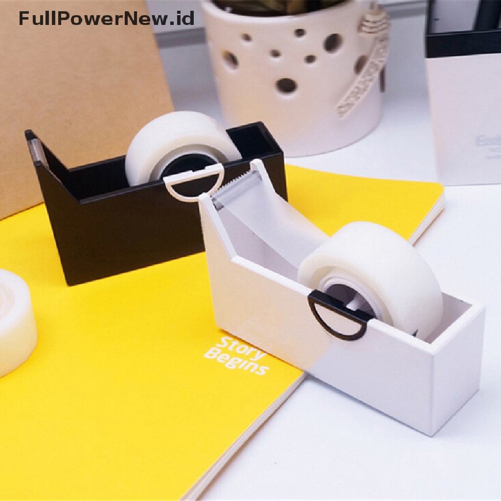 Power 1Pc Tempat Lakban Dengan Tape Cutter Perekat Tape Dispenser Organizer Kantor ID