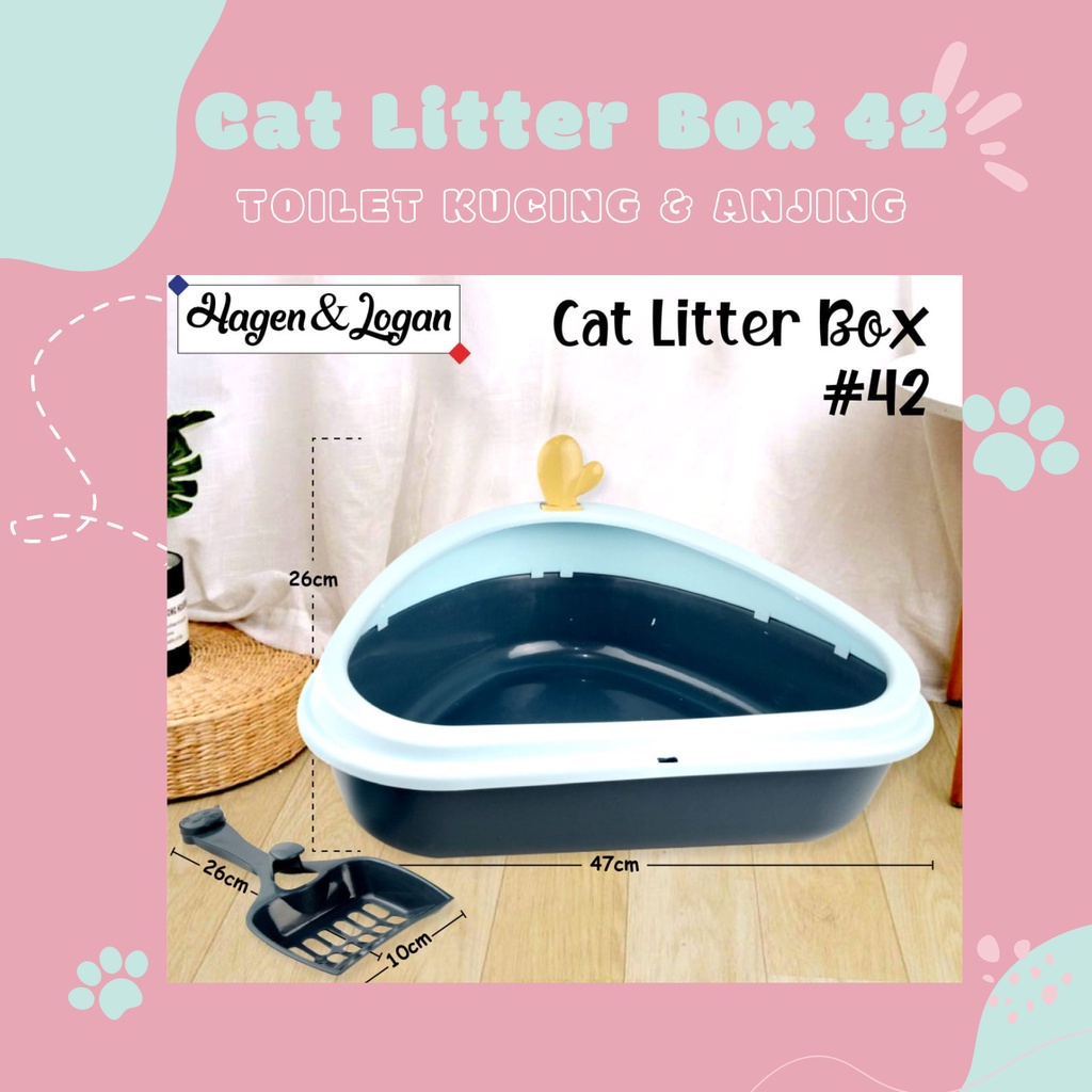 Cat Litter Box 42 - Tempat Bak Pasir Kucing Tempat Pup Toilet Kucing / CL42