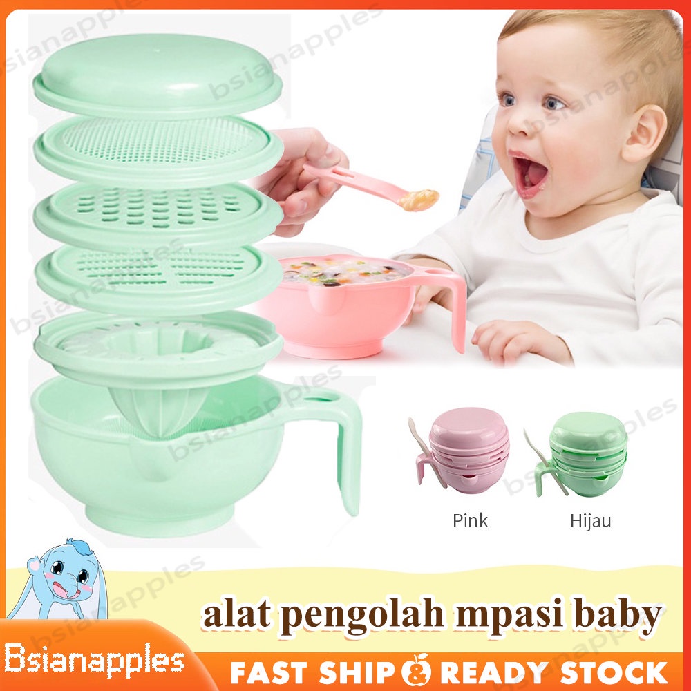 10 pcs Multifungsi Grinding Bowl Baby Food Maker Alat Pembuat Makanan Mpasi Bayi Alat Saring Mpasi Bayi Makanan Mpasi Bayi set