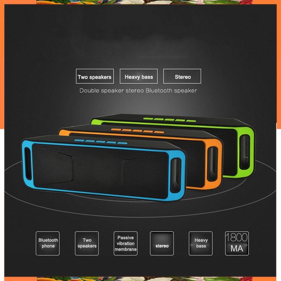 PROMO PROMO COD + Yinew Speaker Bluetooth Stereo A2DP - SC-208 - Black PROMO PROMO COD +