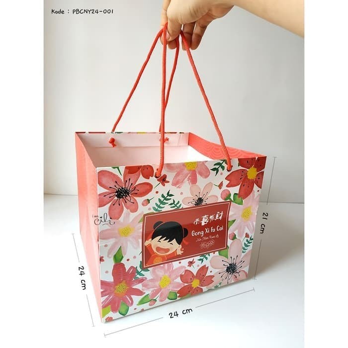 

⭐BISA COD⭐ PaperBag Imlek cny sincia konyen uk 24x24x21