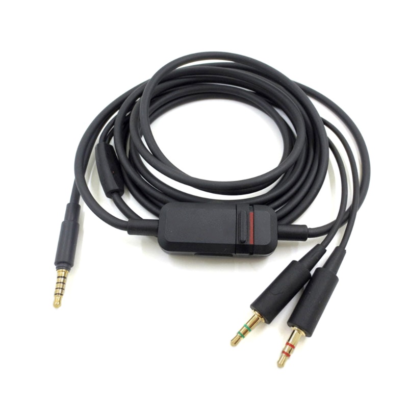 Bt Kabel Headphone Portabel Yang Ditingkatkan Untuk MMX300 Headphone Kepang Hitam PVC Wire Splitter Kabel Tambahan OFC Kawat Tembaga