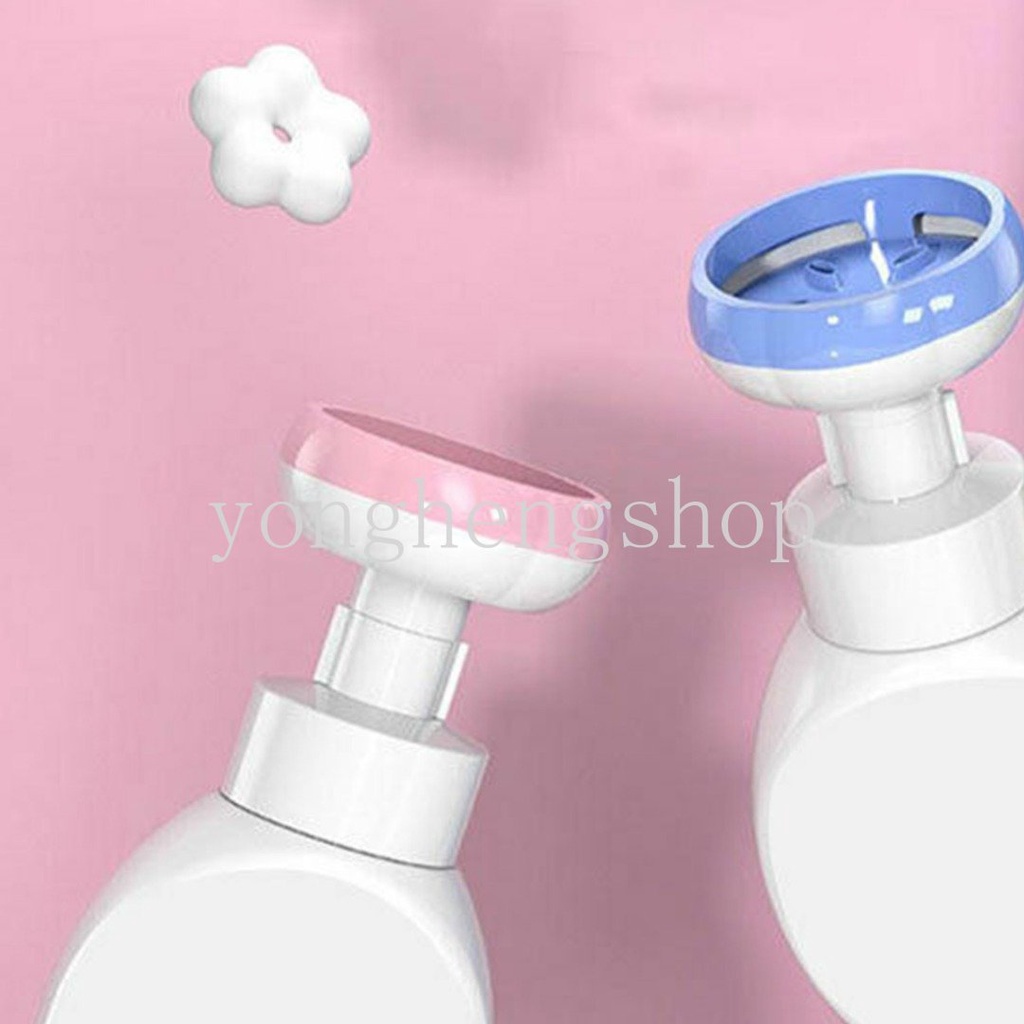 Dispenser Sabun Cair 300ml Tipe Tekan Bentuk Bunga Botol Busa Mousse Hand Sanitizer Foaming Pump Bottle Wadah Isi Ulang Pasokan Kamar Mandi