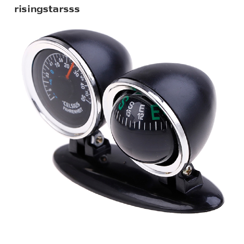 Rsid Span-new 2in1 Guide Ball Car Compass Thermometer Hiasan Mobil Arah Dashboard Bola Jelly