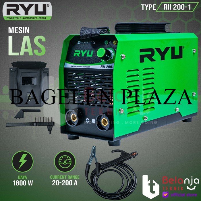 Obral Ryu Travo Las Inverter RII 200-1 IGBT 1800 Watt Mesin Trafo Las