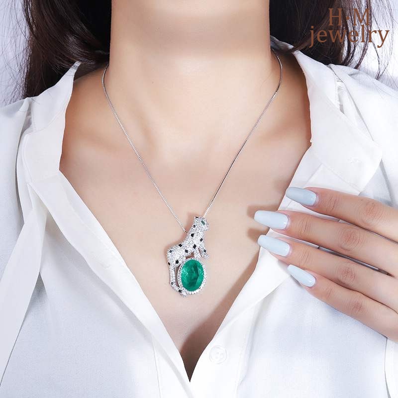 Kalung Leopard Lvzuan Liontin Leopard Emerald Terbaru