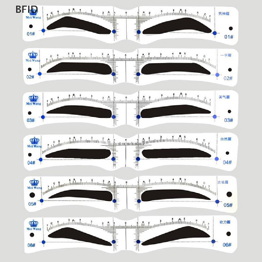 [BFID] 12pcs Gaya Stensil Pembentuk Alis Grooming Shaper Template Alat Makeup [ID]