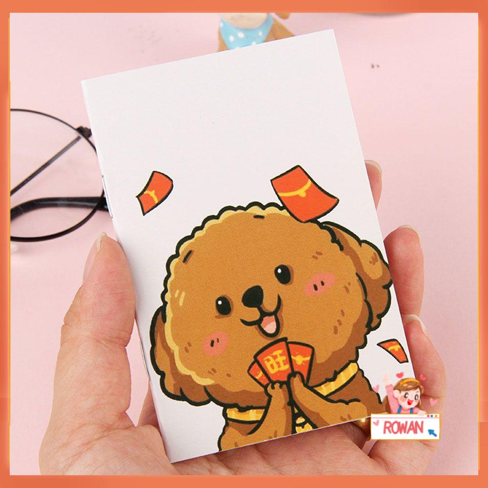 R-flower 4PCS/4buku Saku Mini Notepad Siswa Portable Diary Kartun Notebook