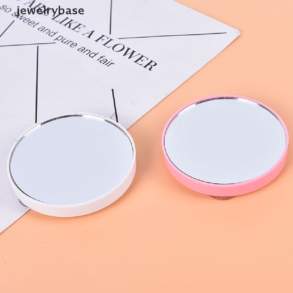 [jewelrybase] Cermin Bulat Kosmetik Pembesar Makeup Portable 5X 10X Dengan Dua Suction Cup Boutique