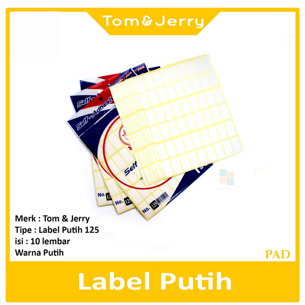 

Tom & Jerry Label Paper Putih No.125 - Pad