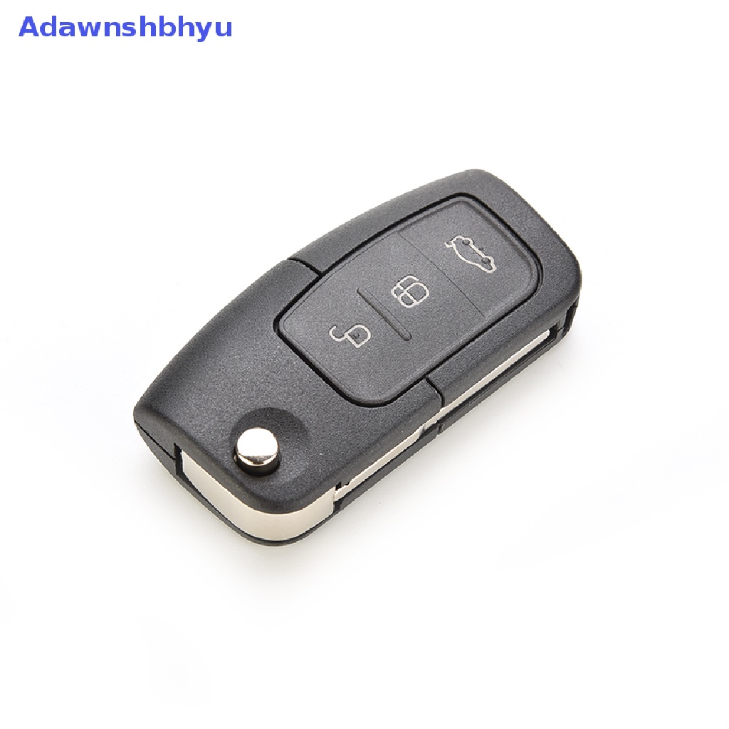 Adhyu Flip Remote 3tombol Key Shell Holder Cocok Untuk FORD Focus Fiesta Case Pengganti ID