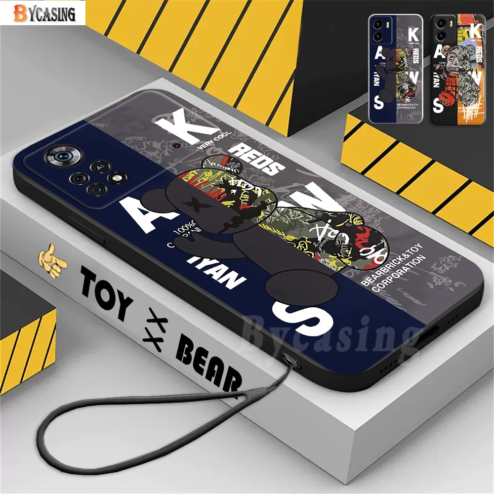 Xiaomi Poco M4 Pro Poco F4 GT F3 M3 X3 Pro X3 NFC Redmi9 Note9 Note9S 9pro Note8 Pro Tide Brand Colorful Violent Bear Kaws Shockproof Rubber Soft Case BY