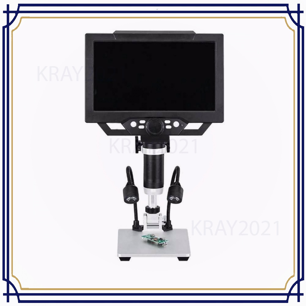 Mikroskop Digital 12MP 1600X dengan Monitor &amp; Metal Stand - G1600