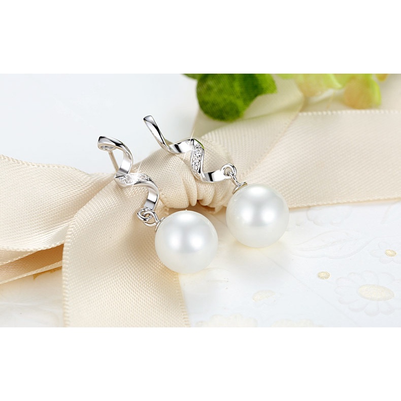 Goldkingdom Fashion Perhiasan Aksesoris Ready Stock Perak Stud Earrings Wavy Pattern Earrings Wanita Temperamen Korea Panjang Anting Sederhana Grosir